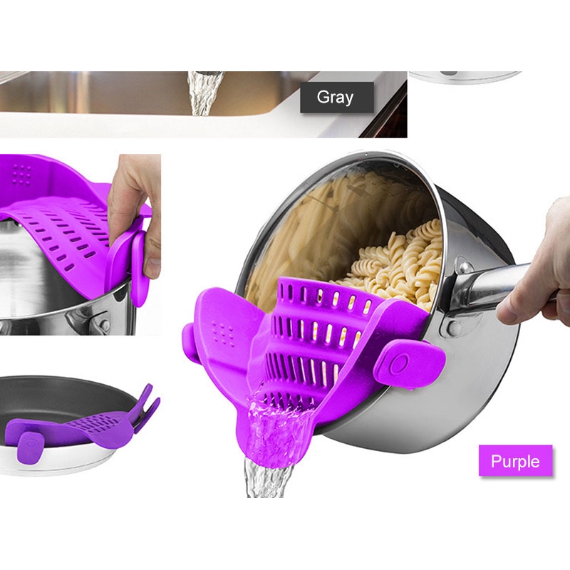 Kẹp silicone lọc ráo nước tiện lợi cho nhà bếp