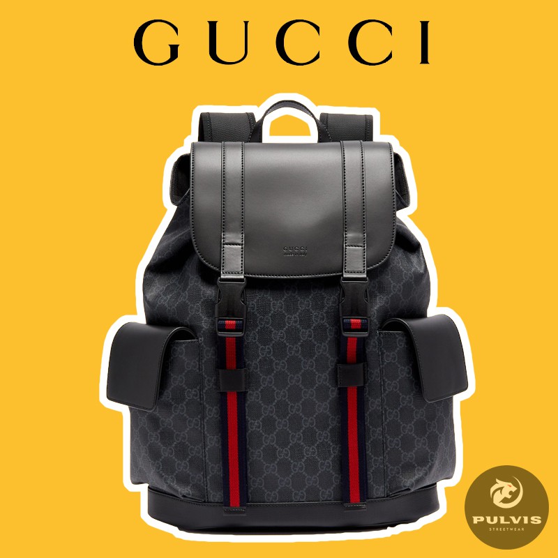 ⚡️[CHỈ 1 NGÀY] - Balo GG Supreme Canvas And Leather Backpack cao cấp full tag túi, ba lô Gu*cci