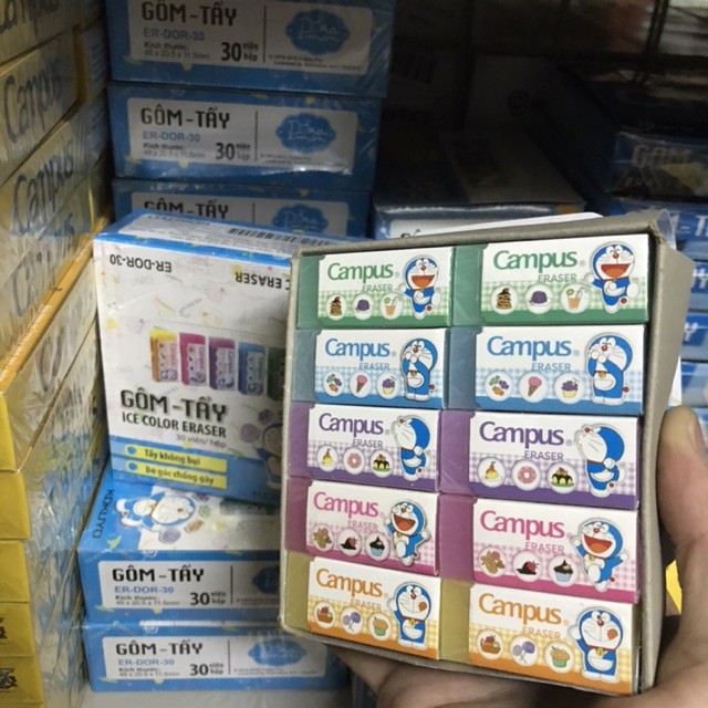 Tẩy Campus Doraemon Eraser, Gôm Tẩy Sạch và Mềm