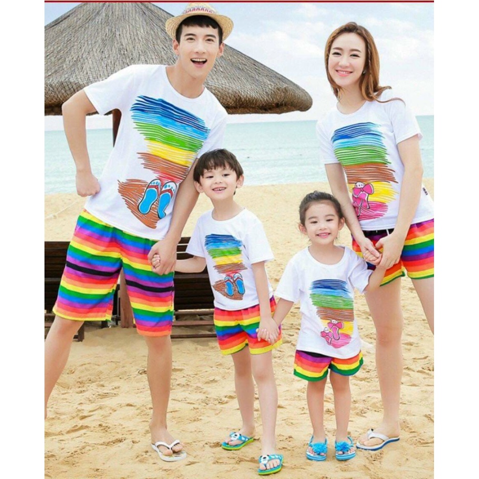 (chất kate thái 1 - kho HCM) quần cầu vồng đi biển, team - bộ hoa quả, trái cây big size- chuyên sỉ lẻ - nhuhuyen shop