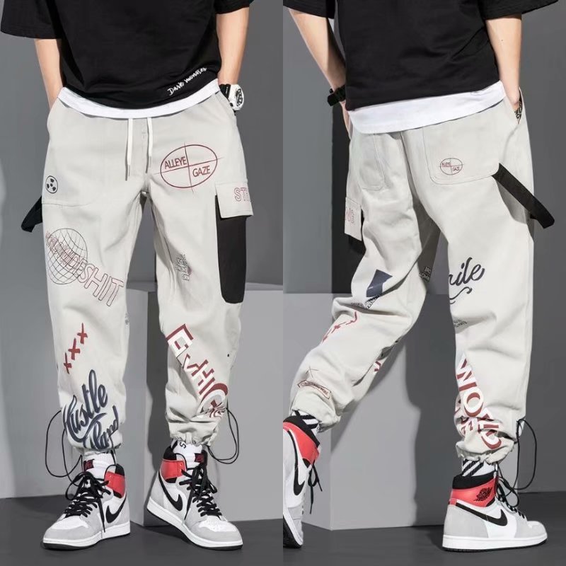 Men's Fashion Drawstring Loose Khaki Pants Size S-3XL | BigBuy360 - bigbuy360.vn