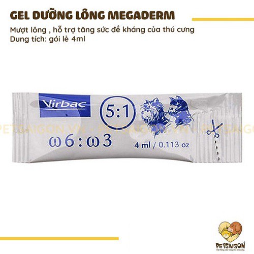 GEL DƯỠNG LÔNG MEGADERM CHO CHÓ MÈO