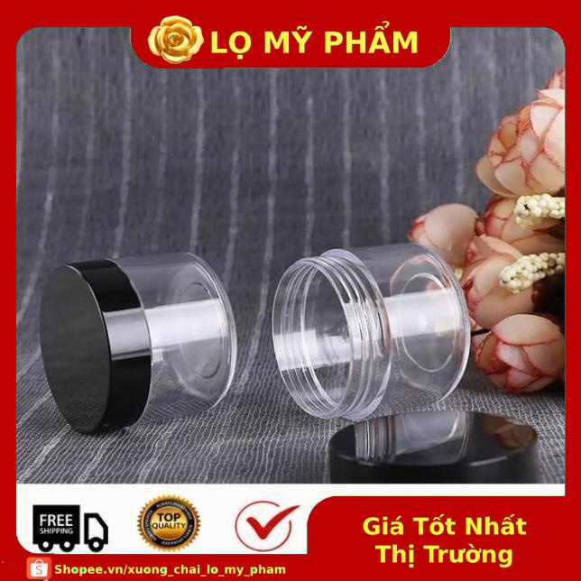 Hủ Đựng Kem ❤ Hủ nhựa 20g,30g,50g nắp đen , hủ chiết kem , chai lọ chiết mỹ phẩm , phụ kiện du lịch