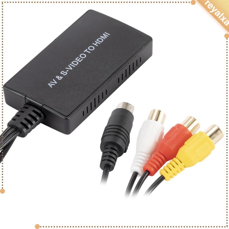 Bộ Chuyển Đổi AV S-video Sang HDMI PAL / NTSC Cho Máy Phát DVD Blue-Ray N64 VHS VCR