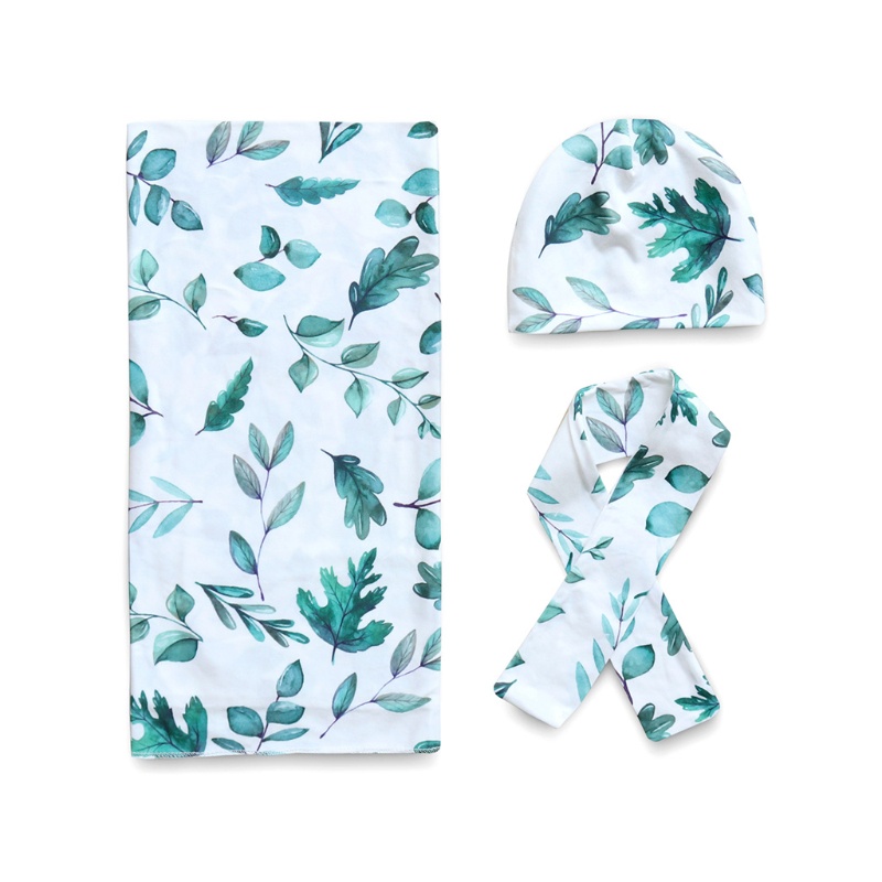 Khăn Quấn Em Bé In Họa Tiết Lá Cây Xinh Xắn