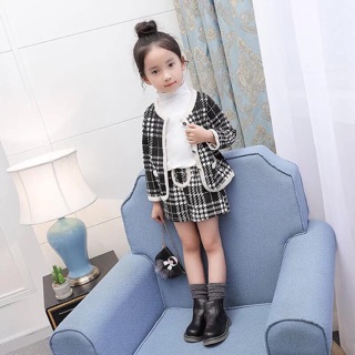 Set dạ kẻ bé gái (2)