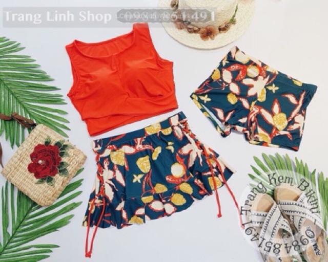 [Tặng hoa cài tóc] Bikini cao cấp - hàng thiết kế - set 3 chi tiết | BigBuy360 - bigbuy360.vn