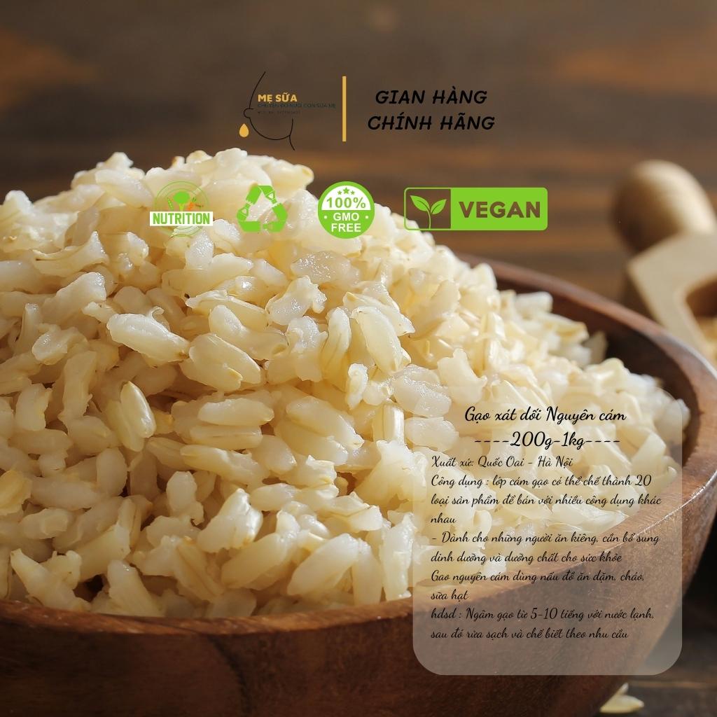 1KG Gạo Xát dối còn Nguyên cám ST25 dùng nấu đồ ăn dặm, cháo, làm bột, bánh, sữa hạt cho bé Lá mori