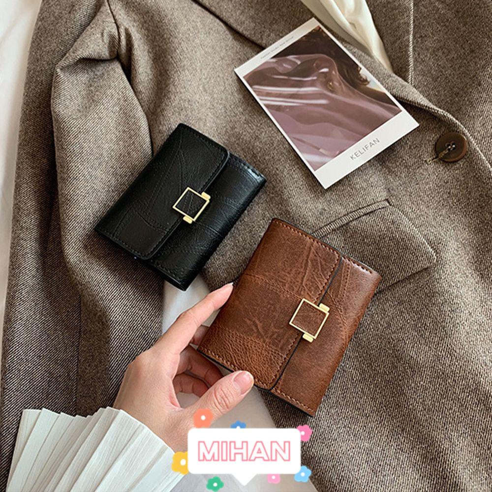 Ví Da Ngắn Nhiều Ngăn Đựng Thẻ MIHAN1 Dành Cho Nữ Giá Đỡ