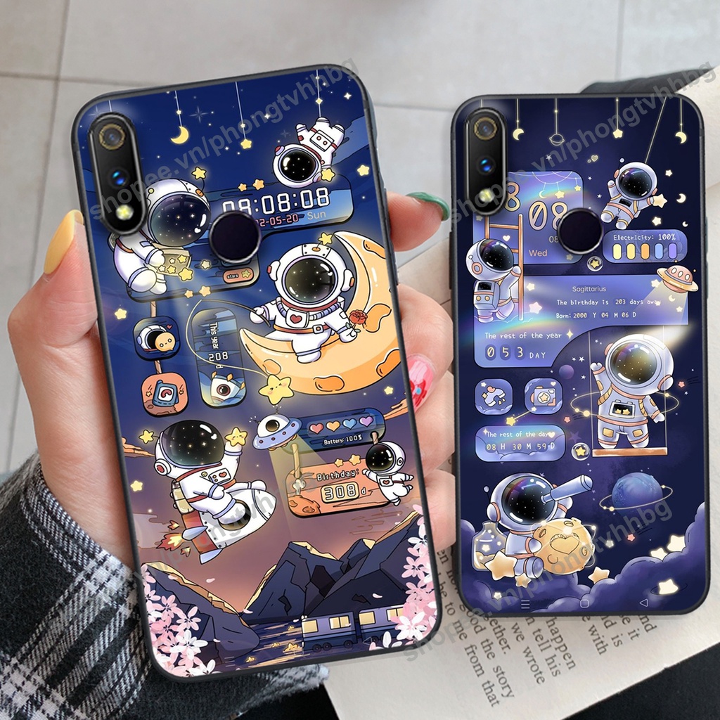 Ốp lưng Realme 3 / Realme 3 Pro phi hành gia hoạt hình 3D cute giá rẻ