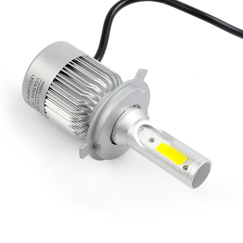 Bộ 2 Đèn Pha Led Cob C6 H4 36w - 3800lm Hi Lo Wkd Cho Xe Hơi