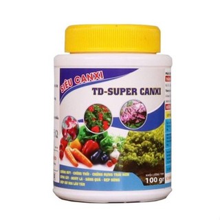 Phân bón siêu Canxi TD-SUPER CANXI hộp 100gr (Super canxi THIDI) chống nứt trái, thối trái, rụng trái non (Vườn Sài Gòn)