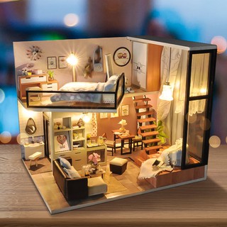 Bộ Mô Hình Nhà Gỗ DIY : Home And Dream Ngôi Nhà Mơ Ước TD16-Z - Kèm Mica+Keo Dán