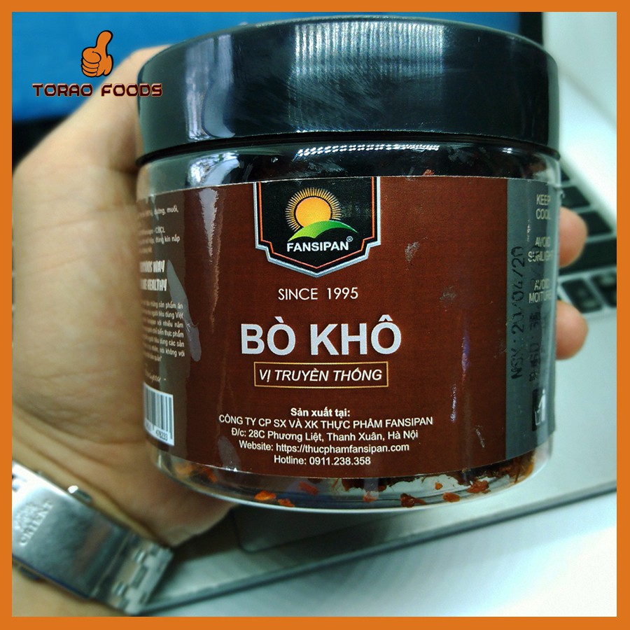 Khô bò viên mềm Fansipan hộp 200g, bò khô viên chuẩn bò loại 1 đảm bảo An toàn Vệ Sinh, Torao Foods - đồ ăn vặt ngon | BigBuy360 - bigbuy360.vn