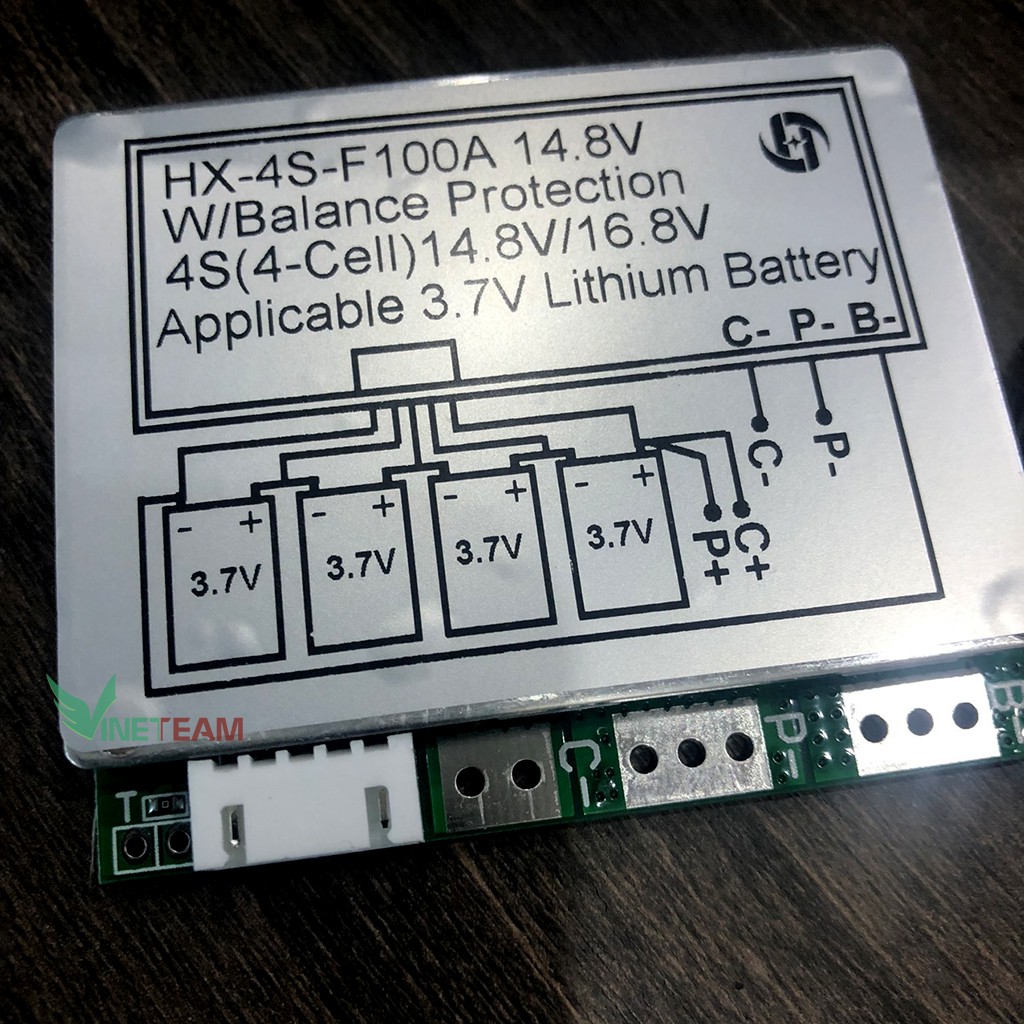 Mạch bảo vệ pin cân bằng điện áp cho lifepo4/Pin sắt phosphate 32650 3.2v/ 3.7v HX-4s-F100a (Bản tiếng Anh)