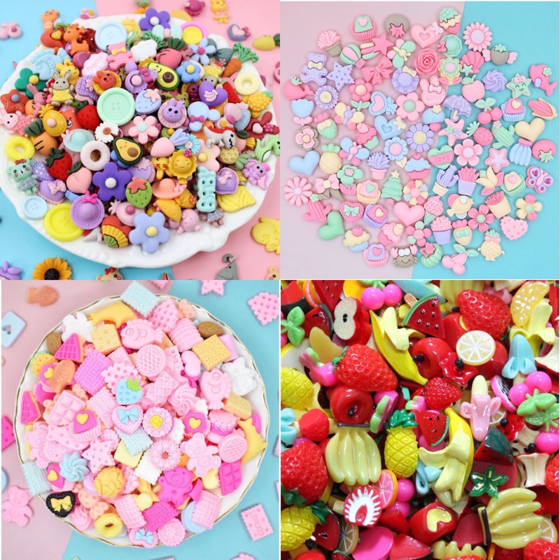 Combo 5 Charm Nhiều Tông Màu Tùy Chọn Trang Trí Slime / Ốp Điện Thoại / Mô Hình