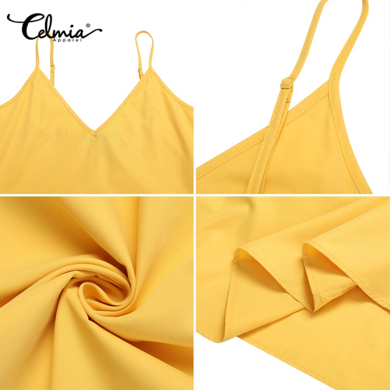 Đầm maxi dài CELMIA hai dây cổ chữ v dáng rộng thời trang mùa hè cho nữ