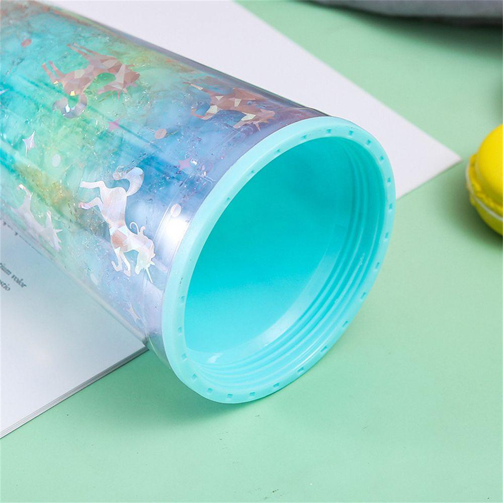 Bình Nước Kỳ Lân Dễ Thương Kèm Ống Hút 450ml Ket1