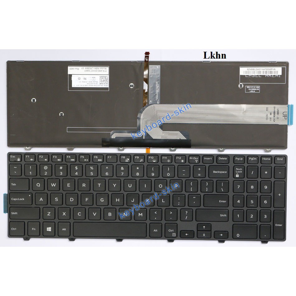 Bàn phím laptop Dell  Vostro 15 3000 3549 3558 3568 15 5000 Dell Inspiron 5545 5547 5555 5748 5749 5758