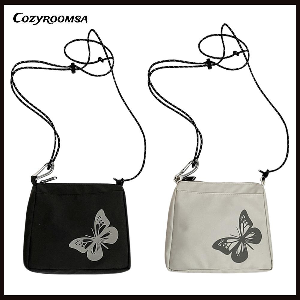 Túi Xách Đeo Chéo Trang Trí Hình Bướm Phản Quang Thời Trang Kích Thước Nhỏ Dành Cho Bạn Nữ