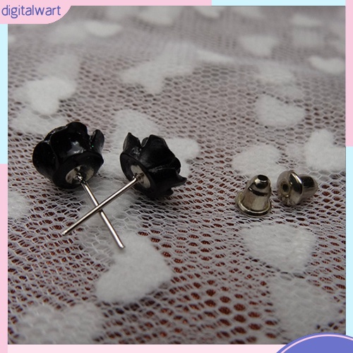 Set 12 Đôi Khuyên Tai Hình Hoa Hồng Xinh Xắn Dành Cho Nữ