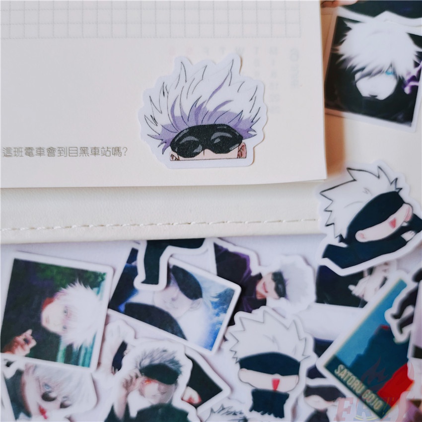 Bộ 40 miếng dán Jujutsu Kaisen Gojo Satoru Q-1 trang trí nhật ký mini sách sổ lưu niệm album DIY