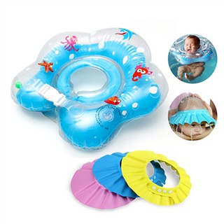 Combo phao bơi và nón chắn nước cho bé - giao màu ngẫu nhiên
