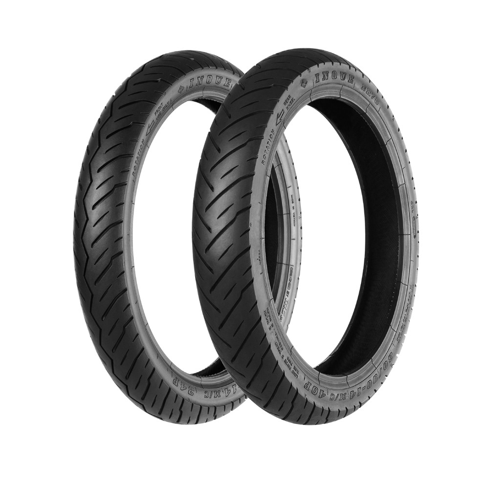 Vỏ Xe LUVIAS chính hãng IRC trước 70/90-14 NF59 hoặc sau 80/90-14 NR76 loại dùng ruột