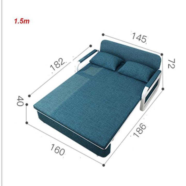 Sofa giường cao cấp gấp gọn, sofa bed đa năng đặt phòng khách, phòng ngủ, sofa thông minh kích thước 1m5x1m8