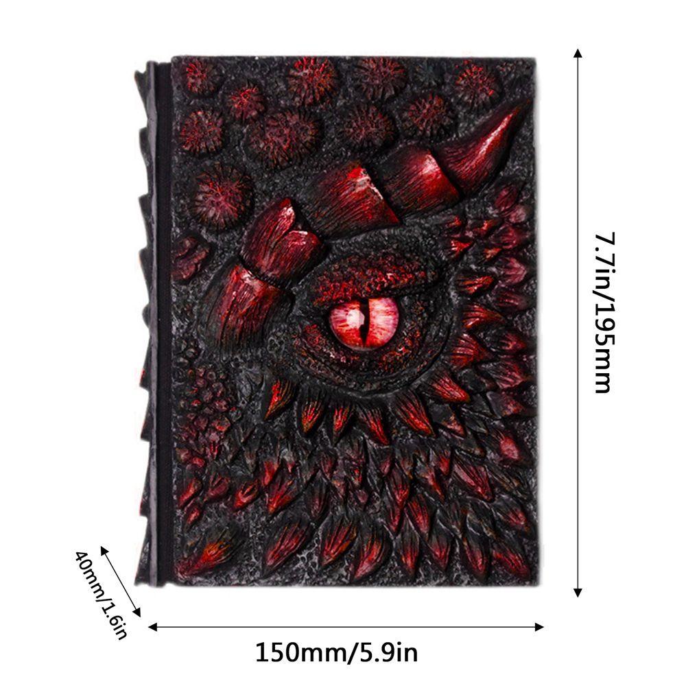 Sổ Tay Khổ A5 Bìa Hình Rồng 3D Nhiều Màu Sắc