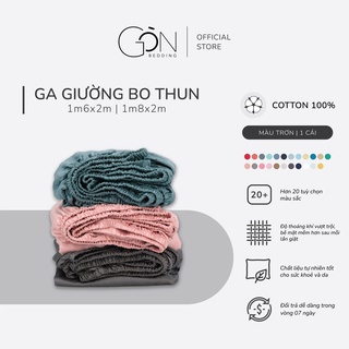 [Nhiều màu] Ga Giường Bo Thun Gòn Bedding Cotton Satin Hàn Quốc 1m6x2m - 1m8x2m