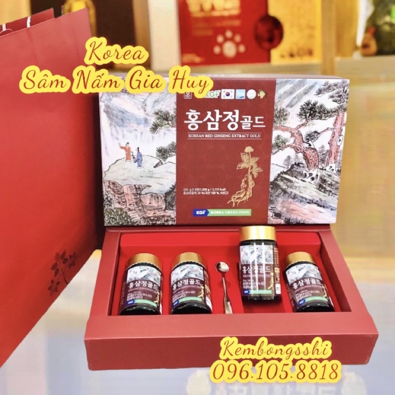 [HÀNG MỚI] Cao Sâm Núi Cao Cấp KGF Hàn Quốc Hộp 4 lọ x 250gr