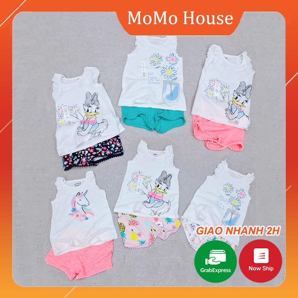 Bộ Ba Lỗ Cho Bé Gái Chất Cotton Hình In Dễ Thương MoMoHouse