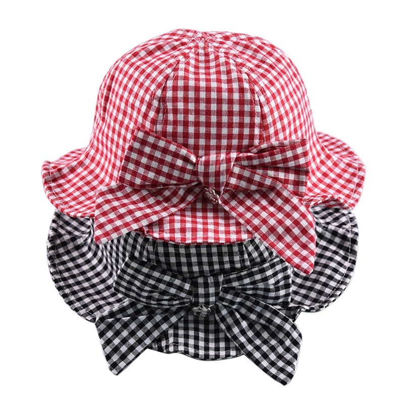 Nón Bucket phối nơ thiết kế đáng yêu cho bé gái ( 3-24 tháng )