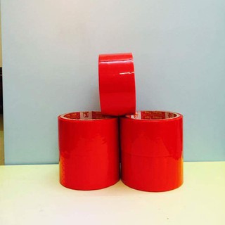 [ RẺ VÔ ĐỊCH ] Băng Dính Bóng Trơn Màu Đỏ Khổ 4.7cm/Cuộn 25m