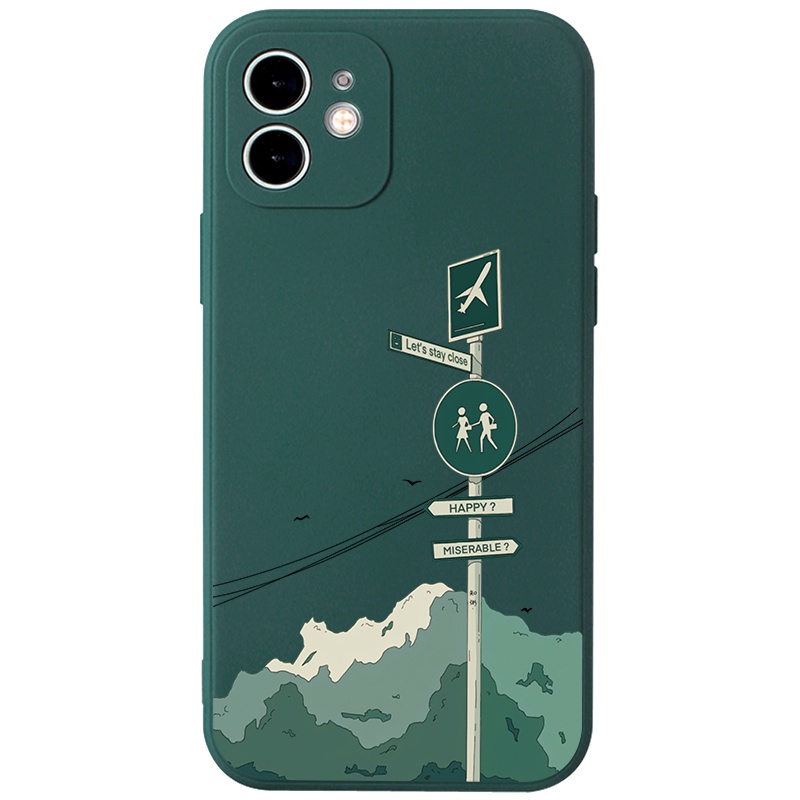Ốp điện thoại JEERO viền vuông dễ thương chống bẩn thích hợp cho iPhone 13 12 11 Pro Max SE 2020 X XR XS ip 8 7 6