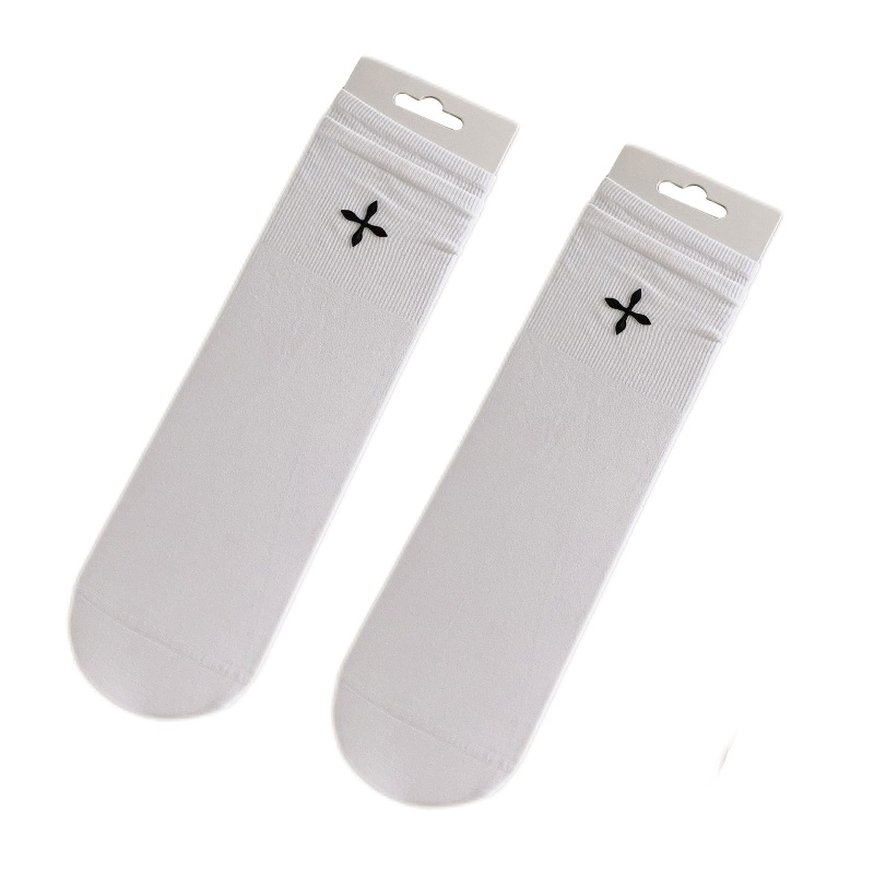 1 Đôi Vớ Ống Chân Đan Chéo Thêu Hoa Thoáng Khí Giữ Ấm Kiểu Nhật Bản Xixi