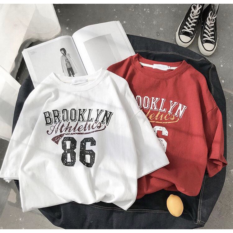  Áo thun tay lỡ form rộng in hoạ tiết Brooklyn 86 - Unisex nam nữ đều mặc được | BigBuy360 - bigbuy360.vn