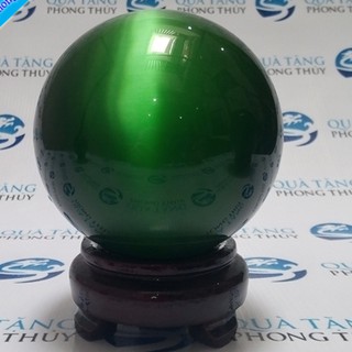QUẢ CẦU ĐÁ PHONG THỦY XANH LÁ 8CM
