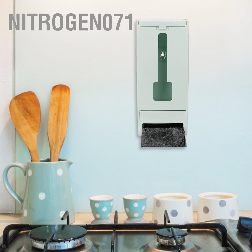 Nitrogen071 Túi nhựa treo tường Máy phân phối rác đựng Hộp lưu trữ tổ chức Giá đỡ cho nhà bếp