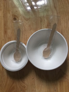 Muỗng gỗ bọc màng (50 cái/1 túi)
