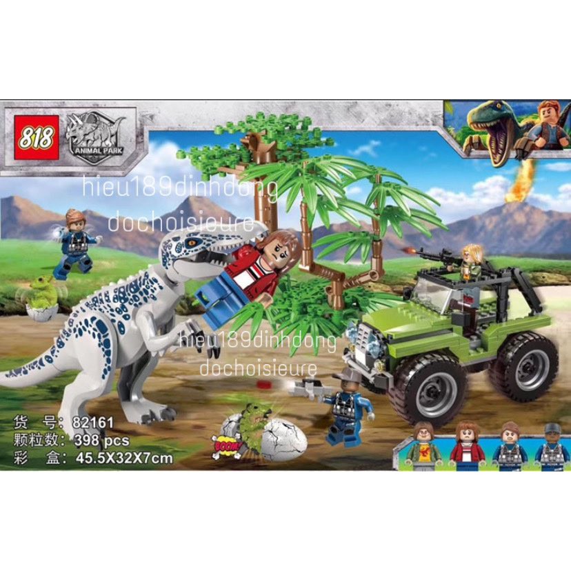 Lắp Ráp xếp hình Lego Jurassic World Dinosaur 82161 : Khủng long bạo chúa trắng Jurassic World 398 mảnh