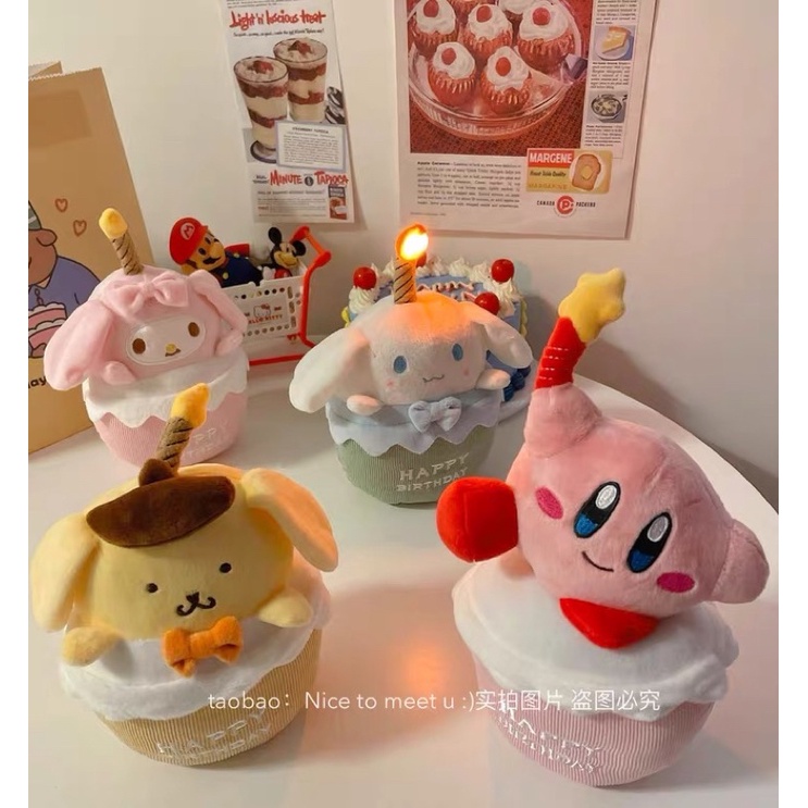 Gấu bông sanrio dễ thương phát sáng và hát mừng giai điệu happy birthday chúc mừng sinh nhật