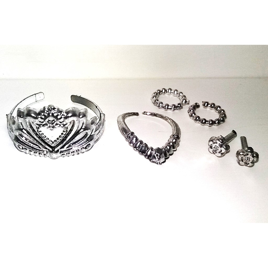 Bộ Trang sức cho Búp bê tráng nhũ bạc lấp lánh xinh xắn