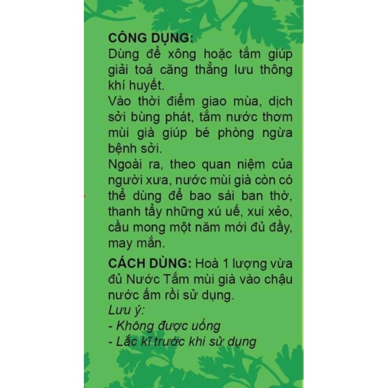 NƯỚC TẮM MÙI GIÀ - NƯỚC TẮM GIAO THỪA MỘC HƯƠNG | BigBuy360 - bigbuy360.vn