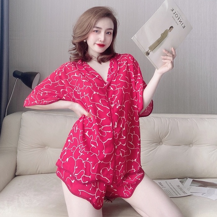 BIGSIZE Độ Mặc Nhà Pijama Đũi LỤA 50 <70KG | BigBuy360 - bigbuy360.vn