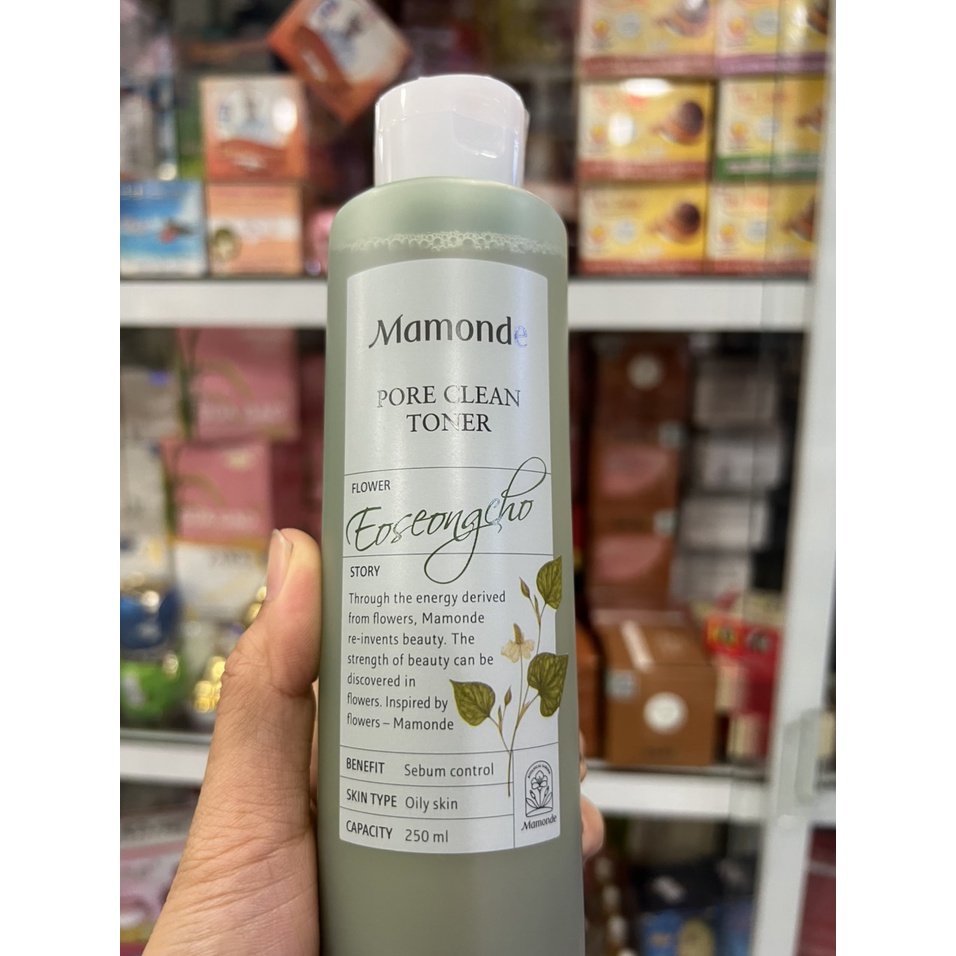 NƯỚC HOA HỒNG  RAU DIẾP CÁ MAMONDE PORE CLEAN TONER 250ml Hàn Quốc  GIẢM NHỜN MỤN  XE KHÍT CHÂN LÔNG -MỊN DA