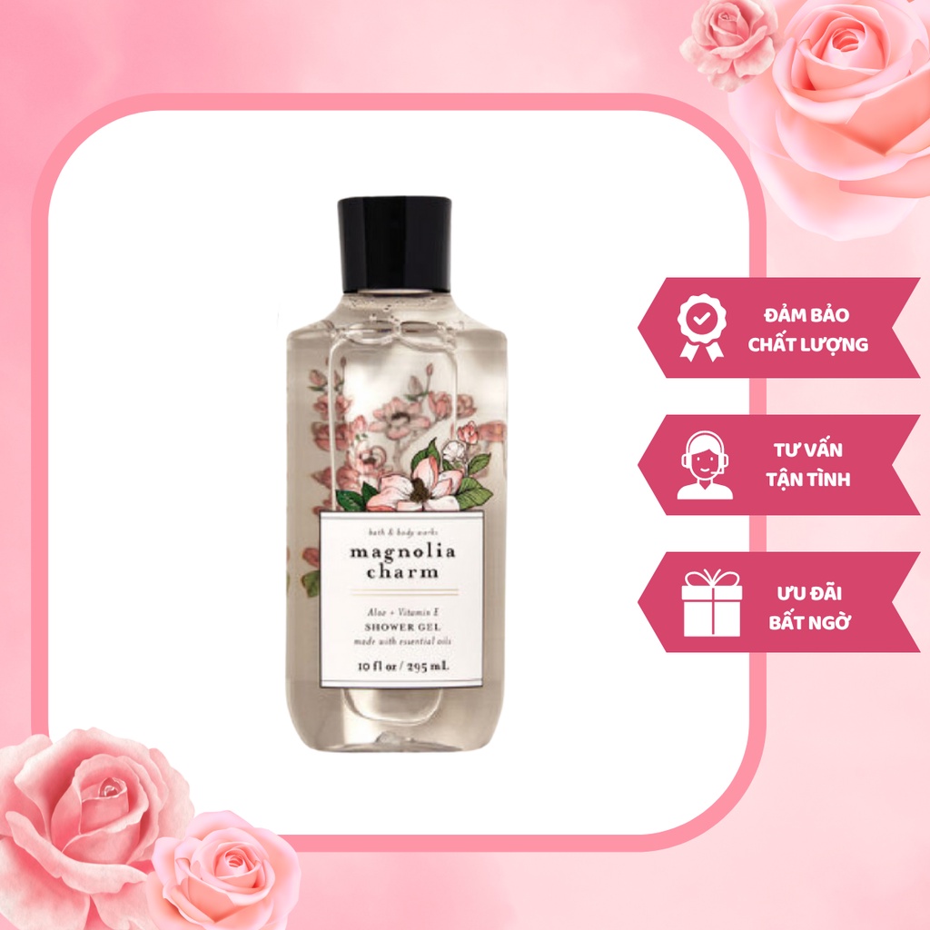 Sữa Tắm Bath & Body Works Magnolia Charm Hương Thơm Hoa Cỏ Mùa Xuân Dịu Dàng 295ml