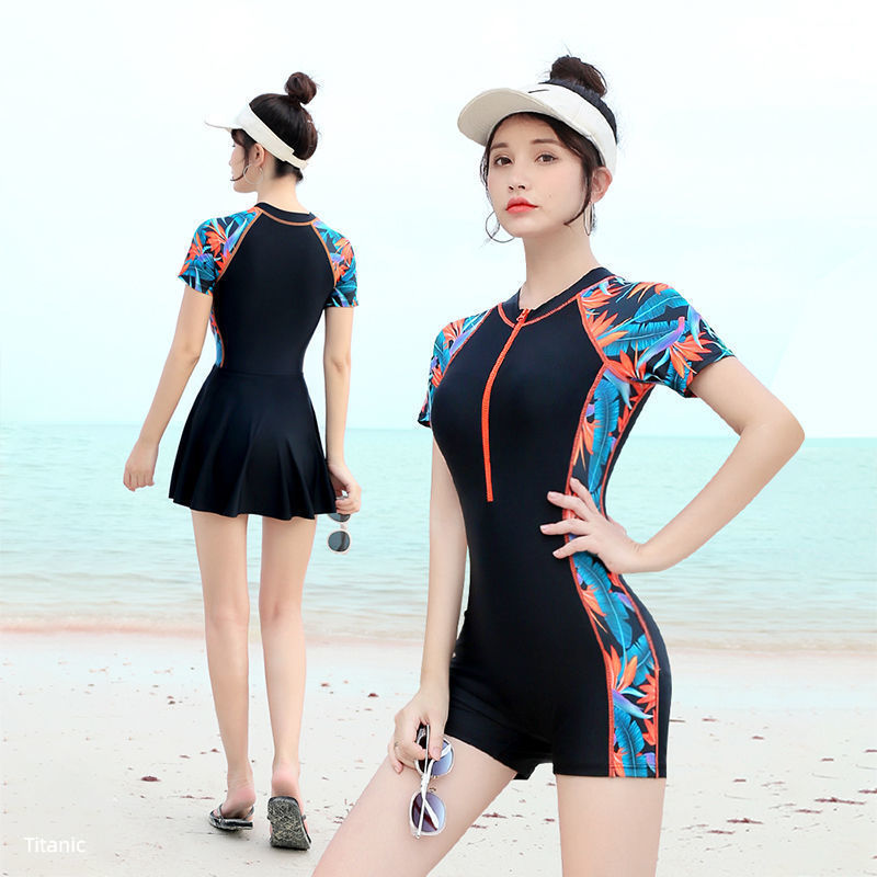 Đồ Bơi Nữ Kín Đáo Thể Thao Hàn Quốc Ngắn Tay | BigBuy360 - bigbuy360.vn