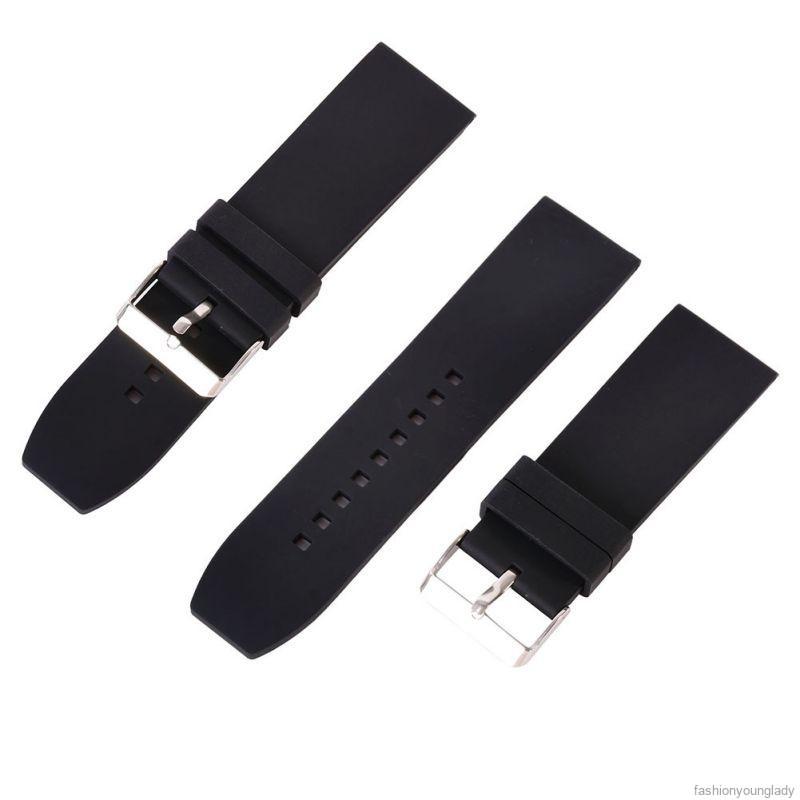 Watch band with stainless steel buckle, size 16/18/20/22/24/26 / 28mm for wrist watch.